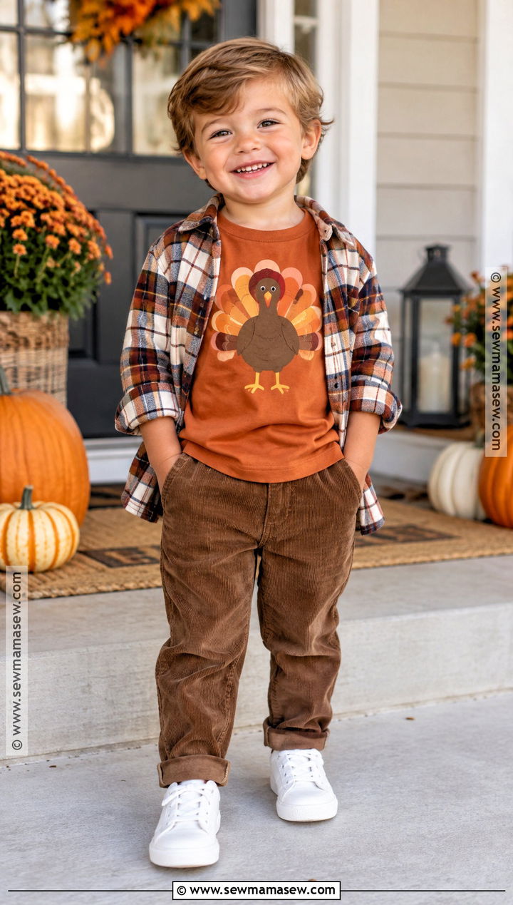 Little Turkey Thanksgiving Shirt Outfit - 15 thanksgiving shirt ideas for kids