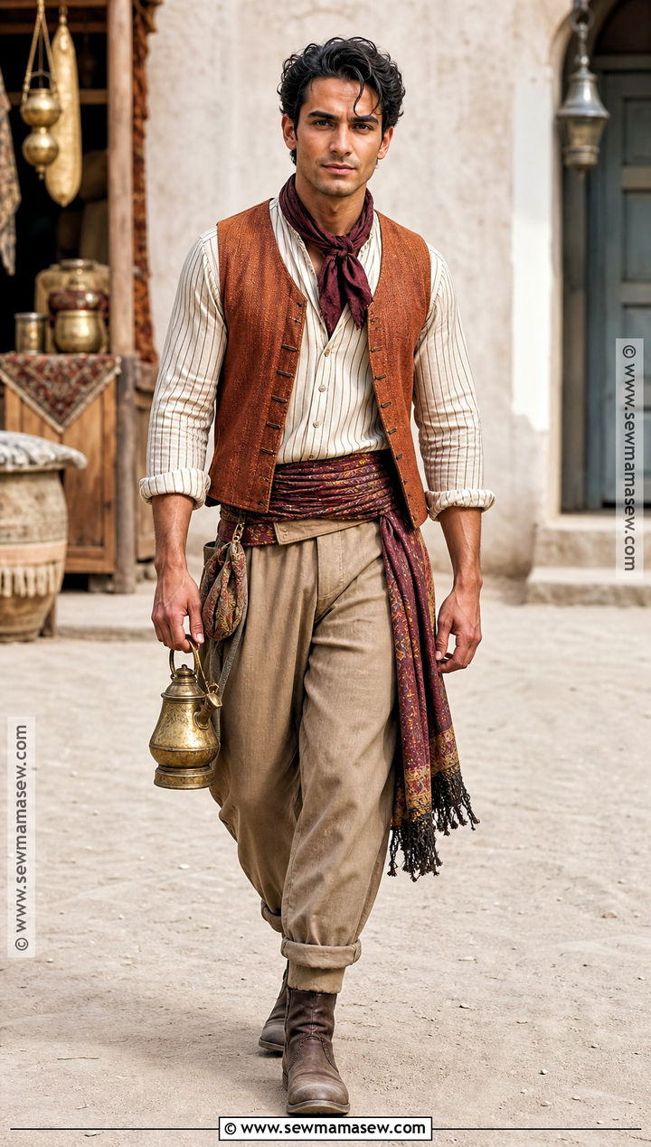 Live Action Aladdin Costume With Striped Shirt - 30 aladin costume ideas