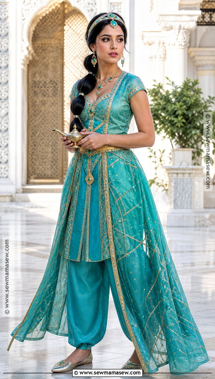 Live Action Teal Jasmine Costume - 35 Jasmine Costume Ideas