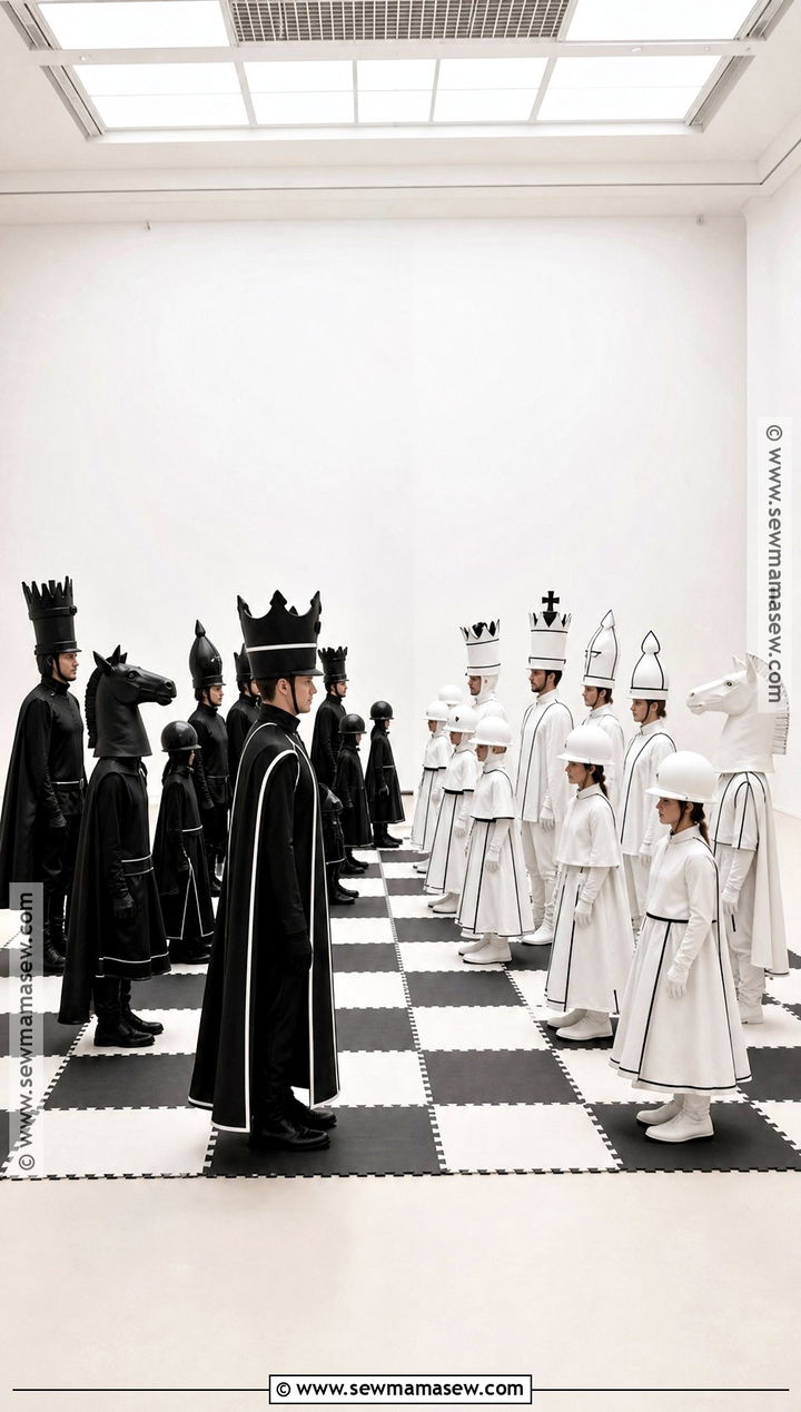 Living Chessboard Group Costume - 30 chess costume ideas
