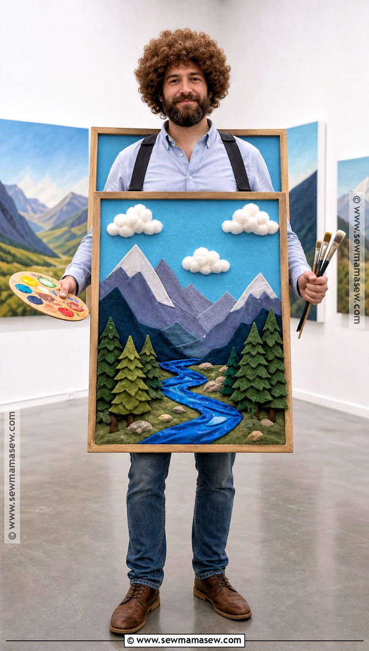 Living Painting Bob Ross Costume - 35 bob ross costume ideas