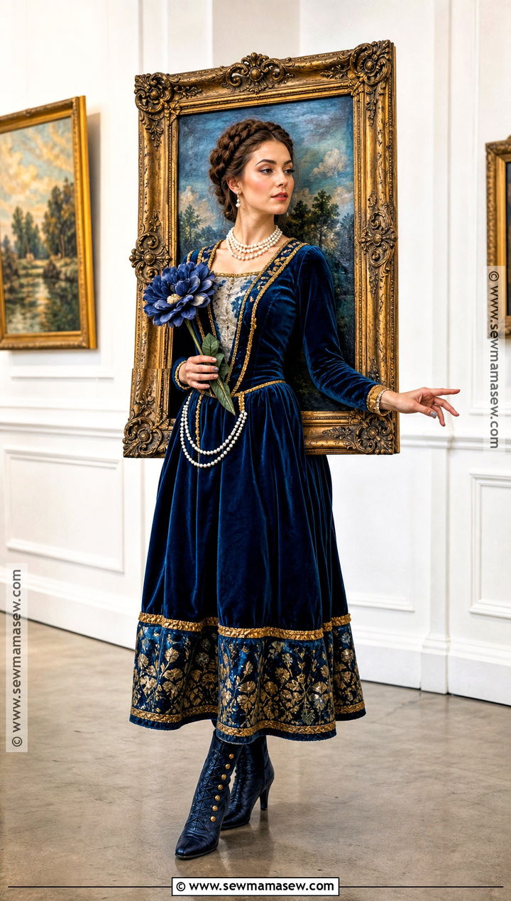 Living Painting Costume With Gold Frame - 40 unique costumes