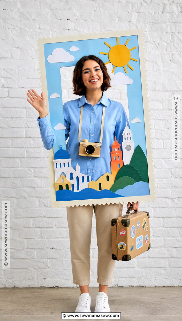 Living Postcard Costume - 40 original halloween costumes