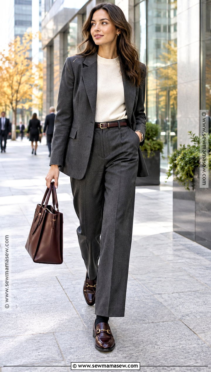 Loafers With A Tailored Suit - 20 loafers autumn outfit ideas