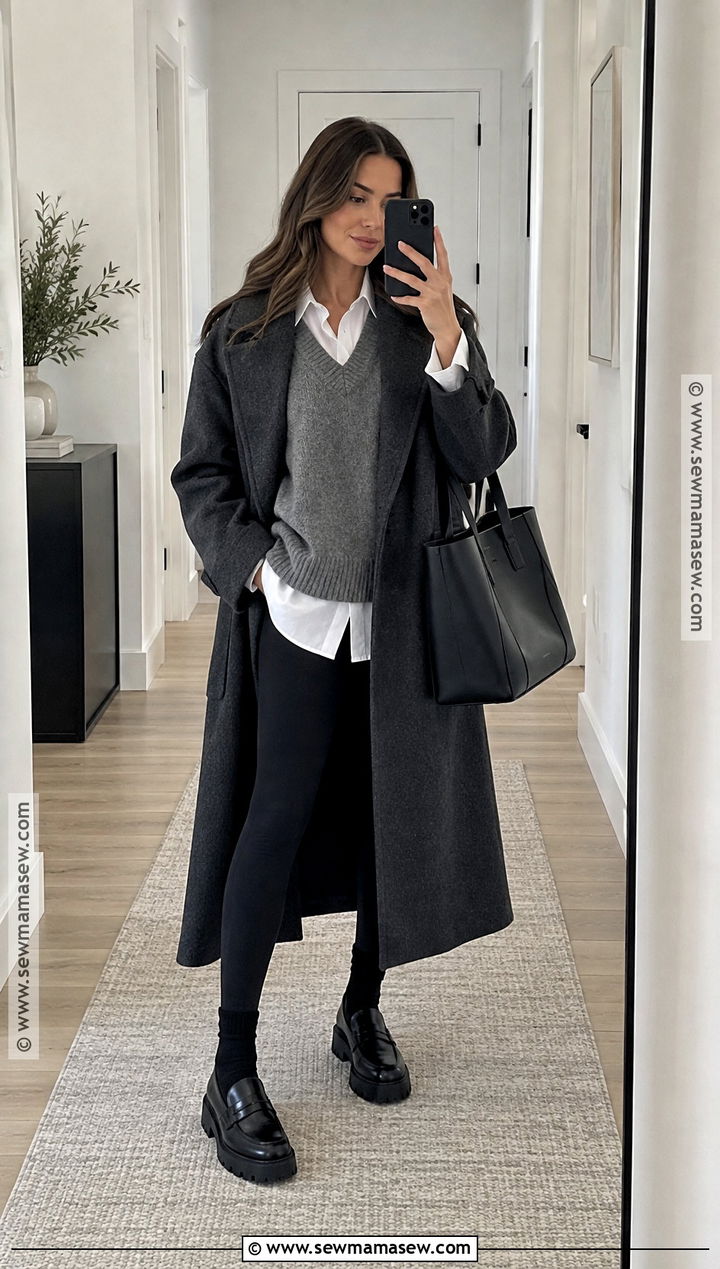 Loafers With Leggings And An Oversized Sweater - 20 loafers autumn outfit ideas