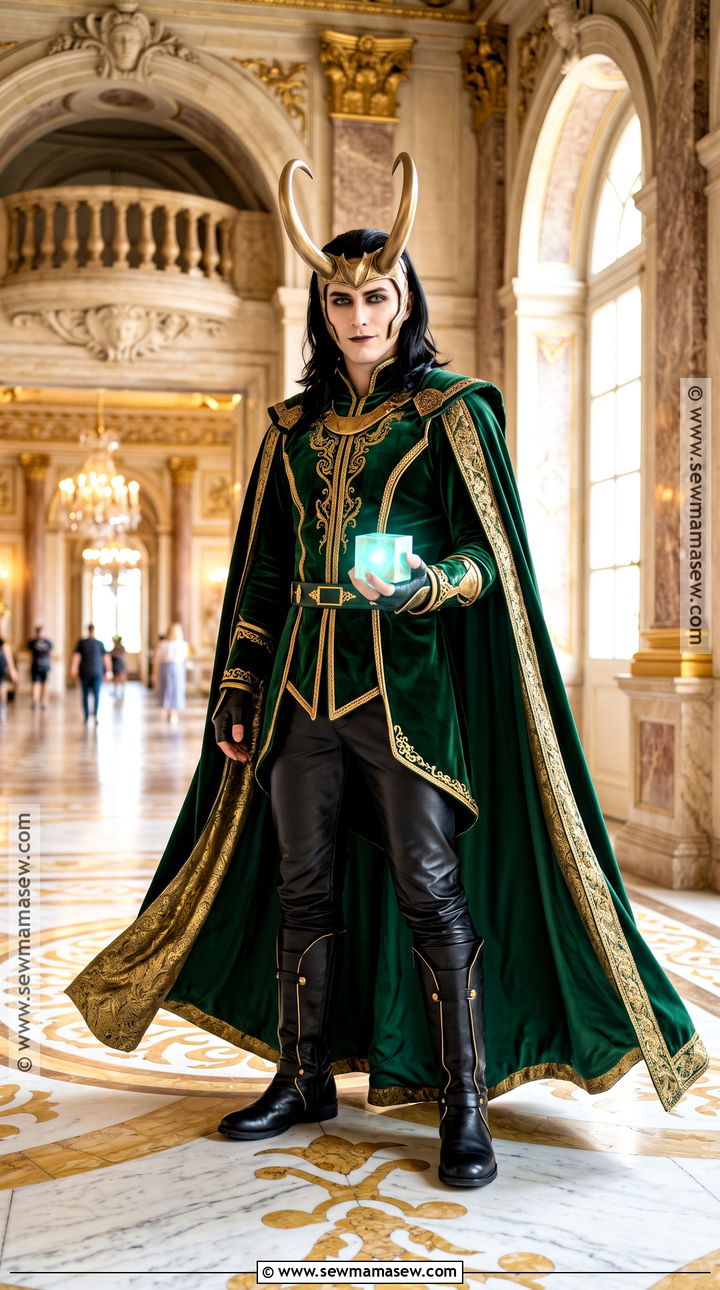 Loki Costume With Green Cape - 35 Halloween Costume Ideas for Men