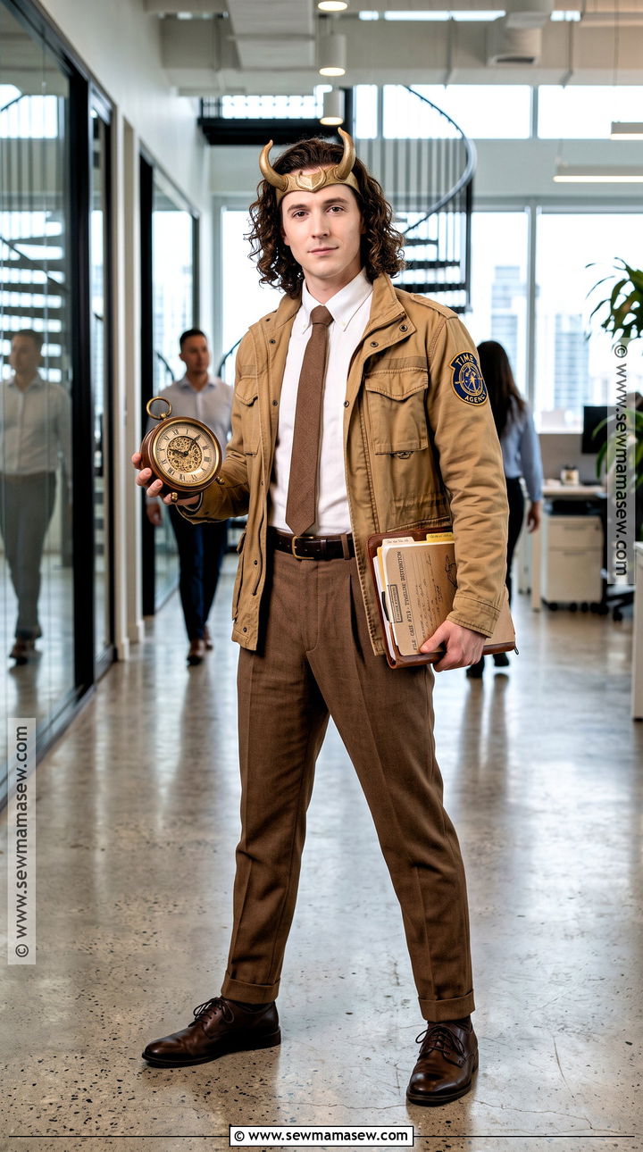 Loki TVA Costume With Brown Jacket - 30 tv show halloween costumes