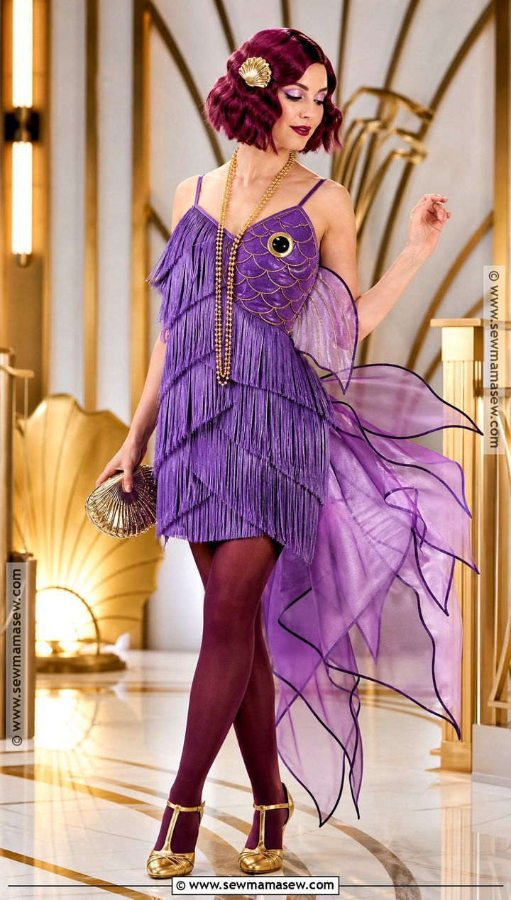 Lola Costume With Purple Flapper Dress - 30 lola from shark tale costume ideas