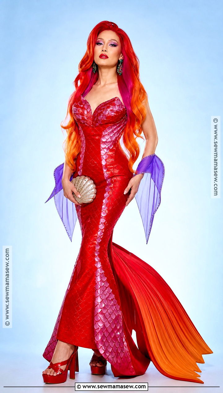 Lola Shark Tale Costume With Red Orange Ombre Wig - 35 lola shark tale costume ideas