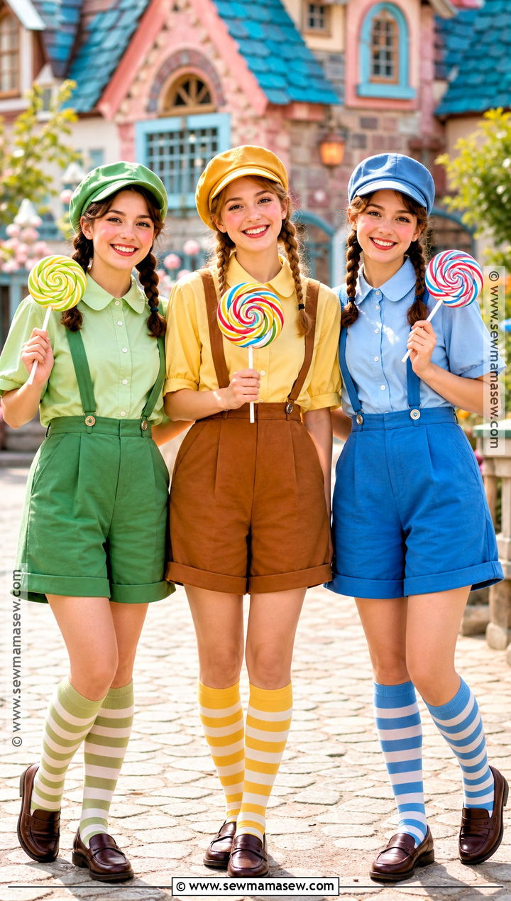 Lollipop Guild Costume With Striped Socks - 30 the wizard of oz costumes
