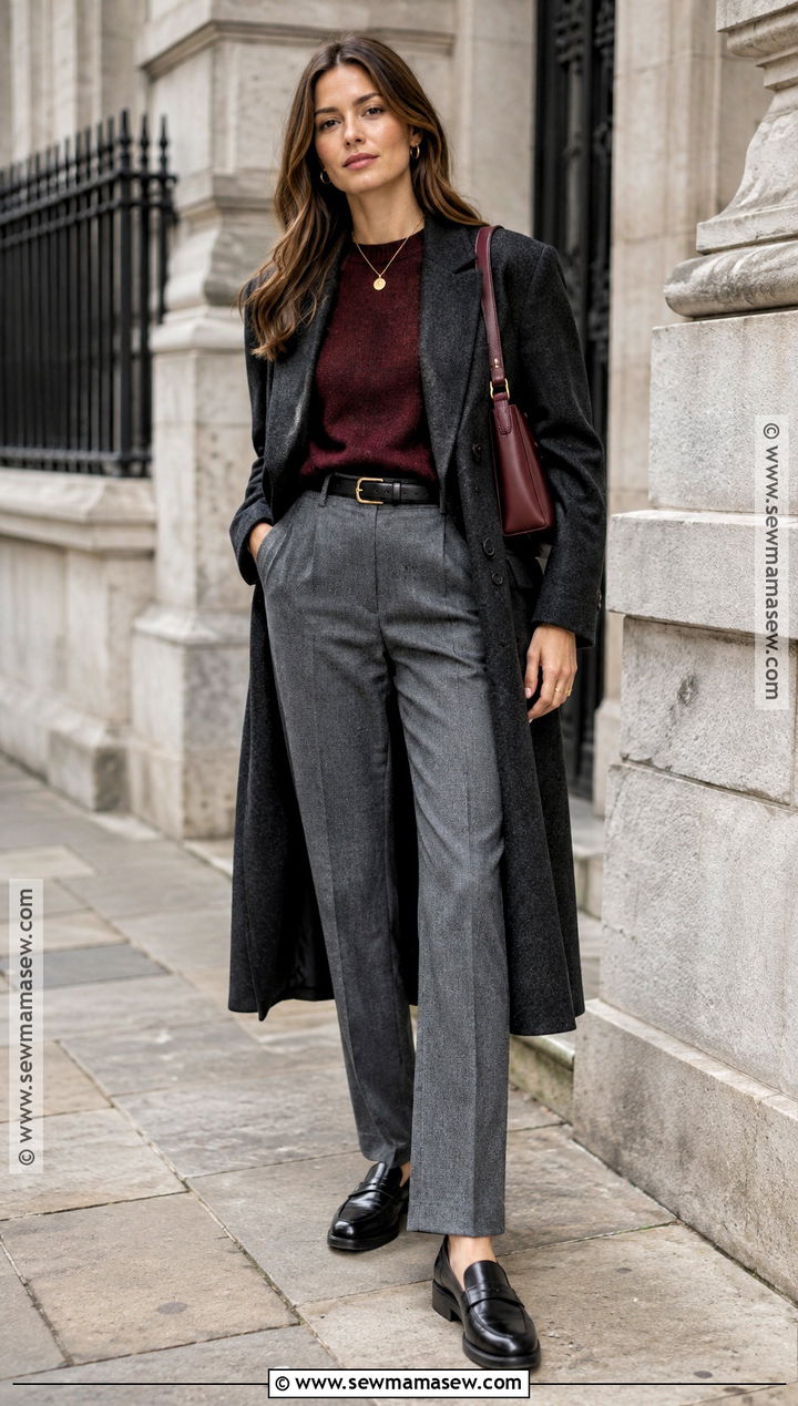 London Fall Burgundy Outfit - 25 london fall outfits