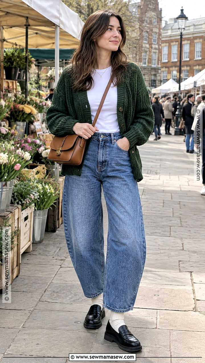 London Fall Cardigan And Barrel Jeans Outfit - 20 london outfit ideas fall