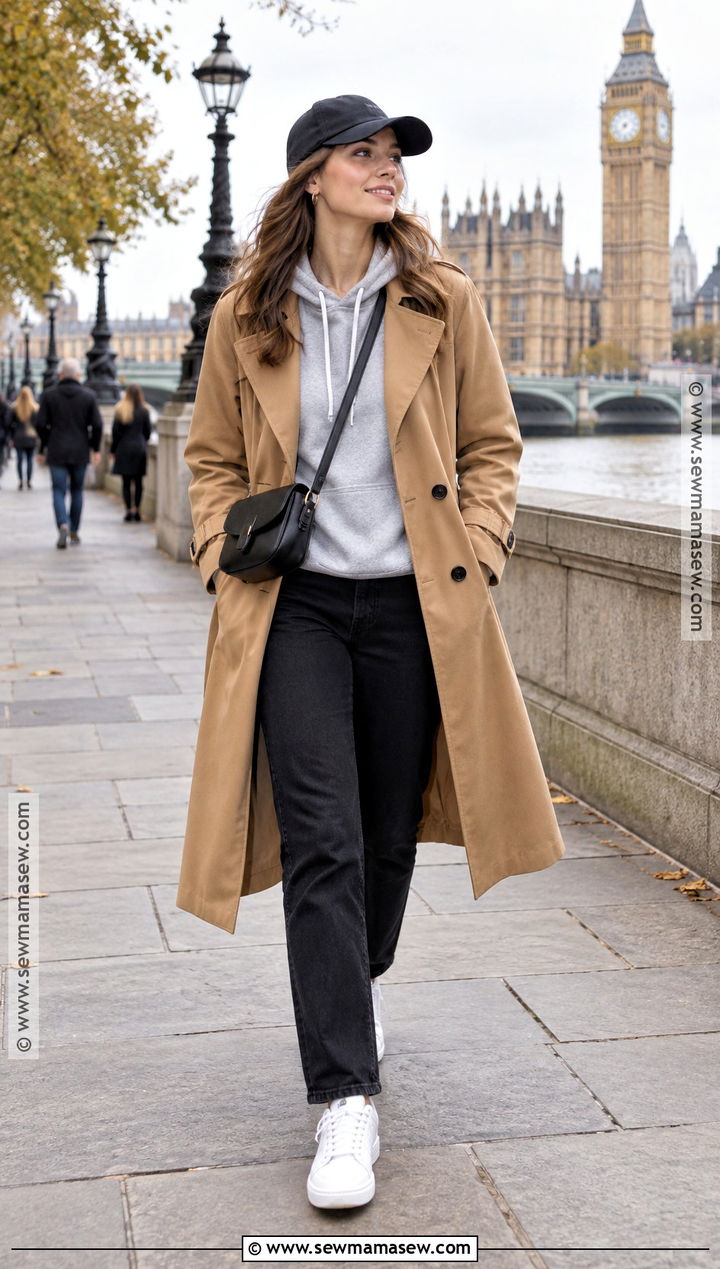 London Fall Hoodie And Trench Outfit - 25 london fall outfits