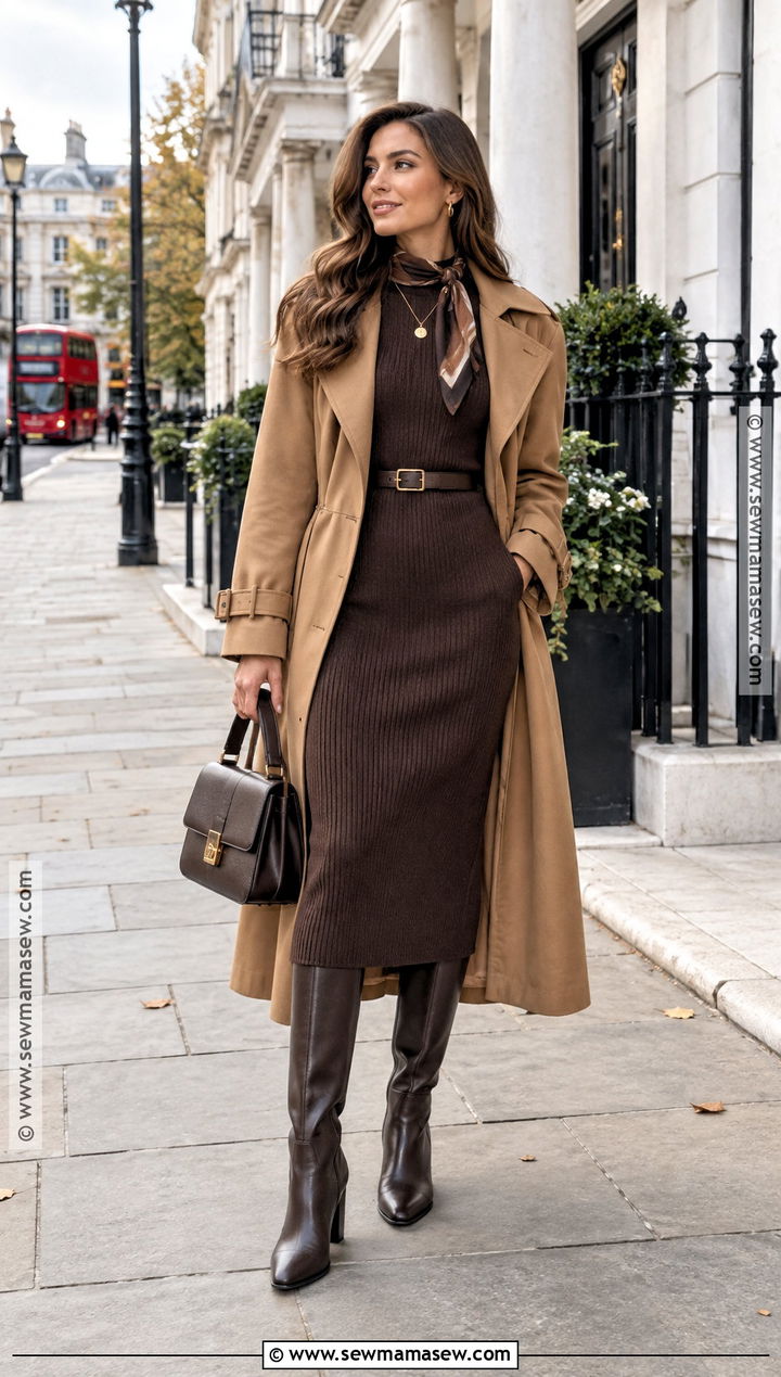 London Fall Knit Dress Outfit - 25 london fall outfits