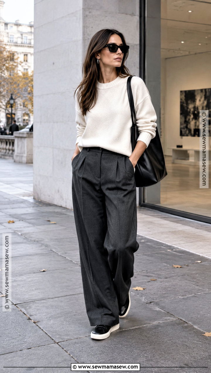 London Fall Sweater And Trousers Outfit - 25 london fall outfits