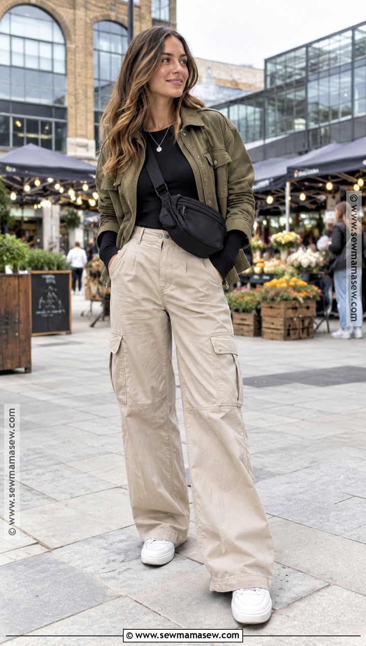 London Fall Utility Jacket And Cargo Pants Outfit - 20 london outfit ideas fall