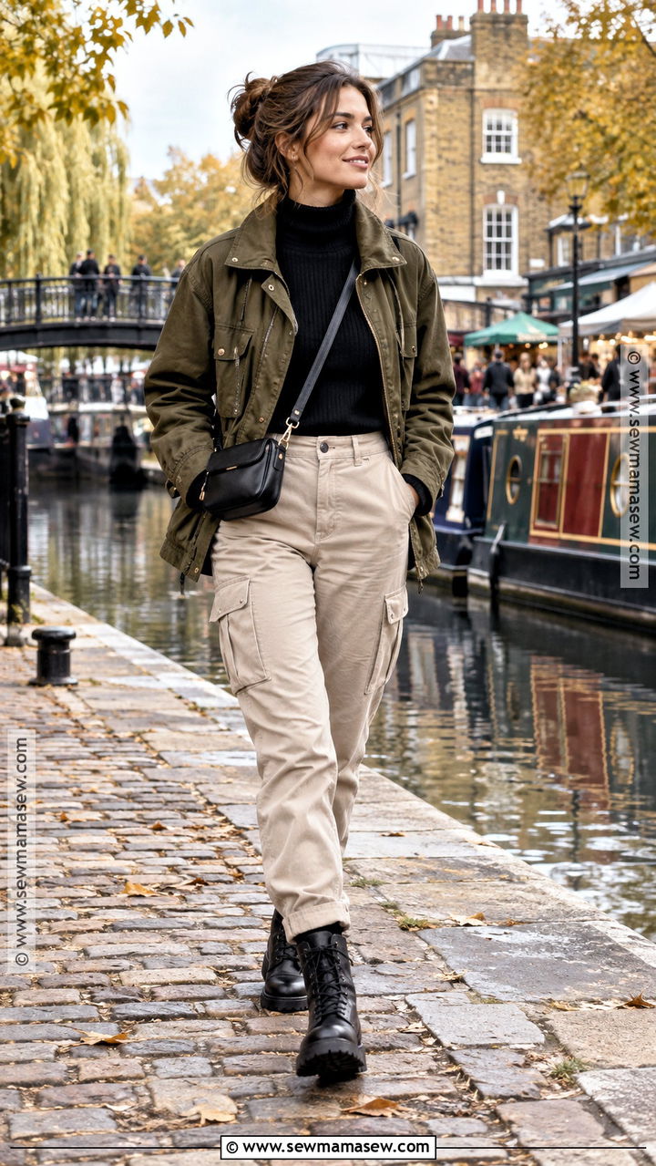 London Fall Utility Jacket And Cargo Pants Outfit - 20 London Fall Outfits Travel
