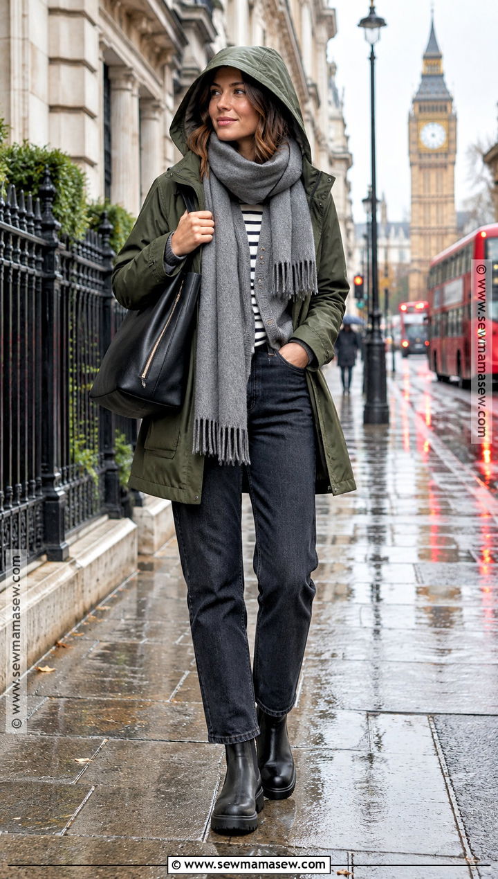 London November Waterproof Parka Outfit - 20 london november outfit ideas