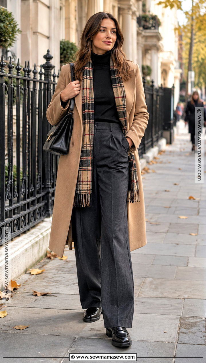 London October Camel Coat And Trouser Outfit - 20 London In October Outfits