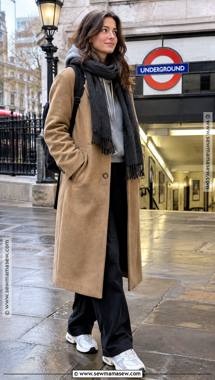 London October Wool Coat And Hoodie Outfit - 20 London In October Outfits