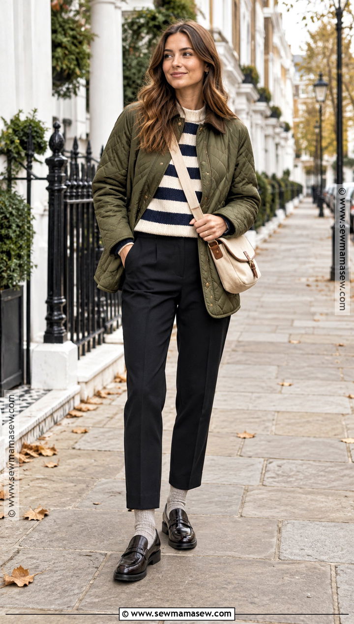 London Quilted Jacket Outfit for November - 20 London In November Outfits