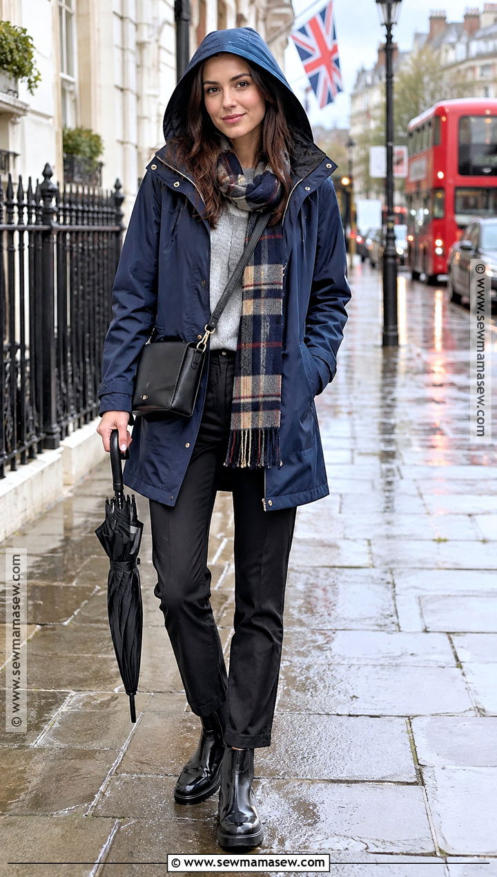 London Raincoat and Waterproof Boots Outfit - 20 fall london outfits