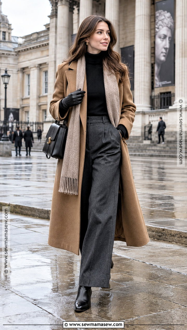 London Wool Coat Outfit for November - 20 London In November Outfits
