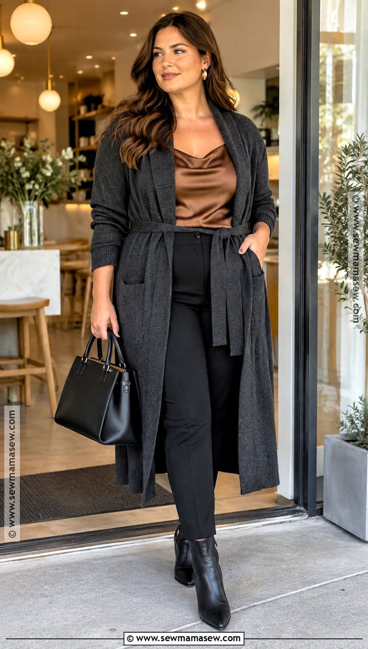 Long Cardigan Autumn Evening Outfit - 25 autumn evening outfits