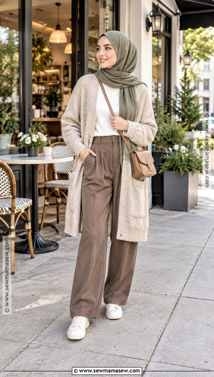 Long Cardigan Fall Hijab Outfit - 15 fall hijab style ideas