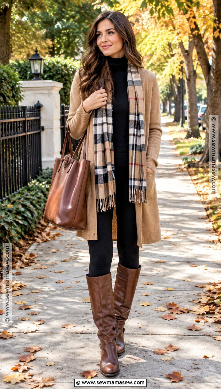 Long Cardigan With Leggings And Riding Boots - 25 long cardigan outfit fall ideas