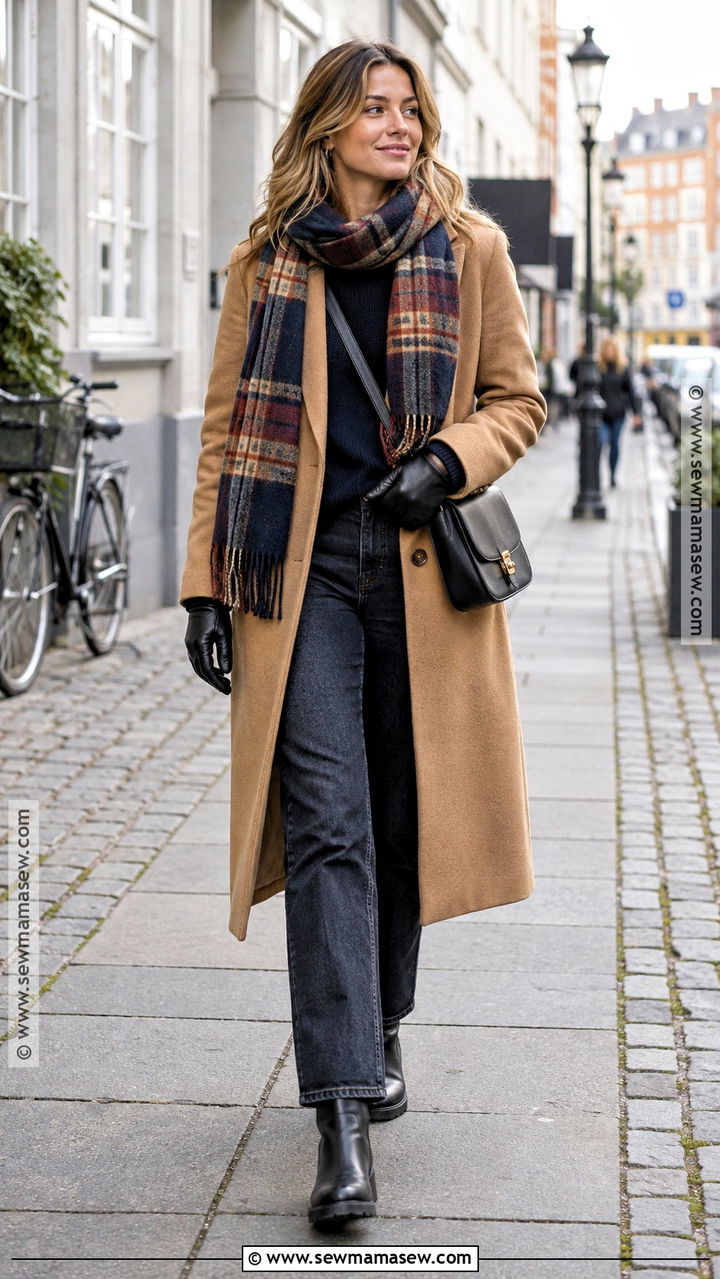 Long Coat And Dark Jeans Outfit For Northern Europe - 20 europe october travel outfits