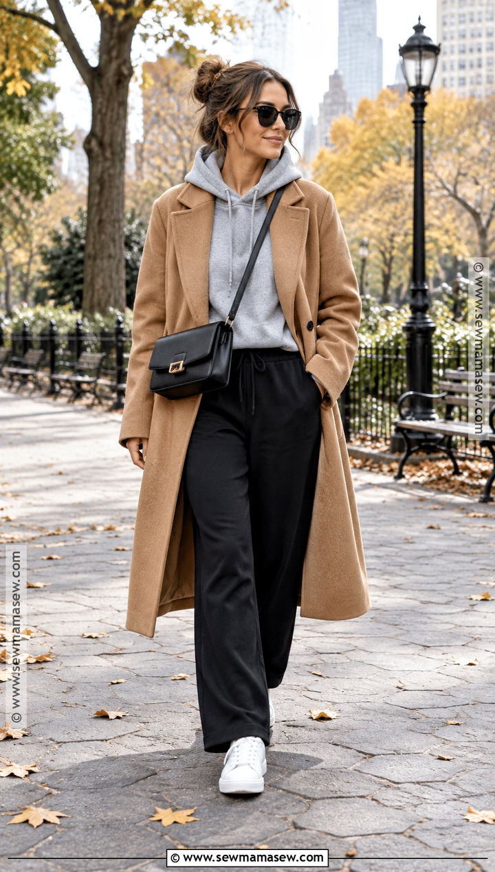 Long Coat And Hoodie Fall Outfit - 25 dope fall outfits