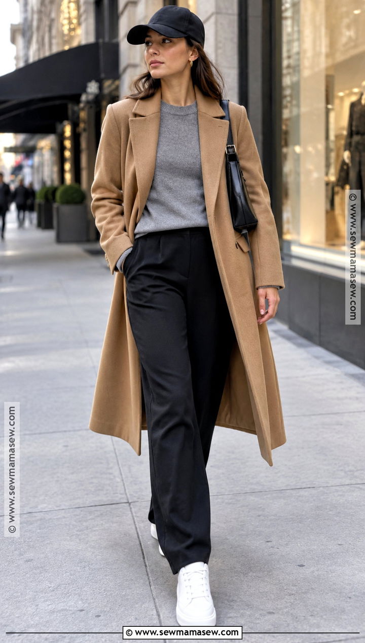 Long Coat And Track Pants New York November Outfit - 25 new york november outfit ideas
