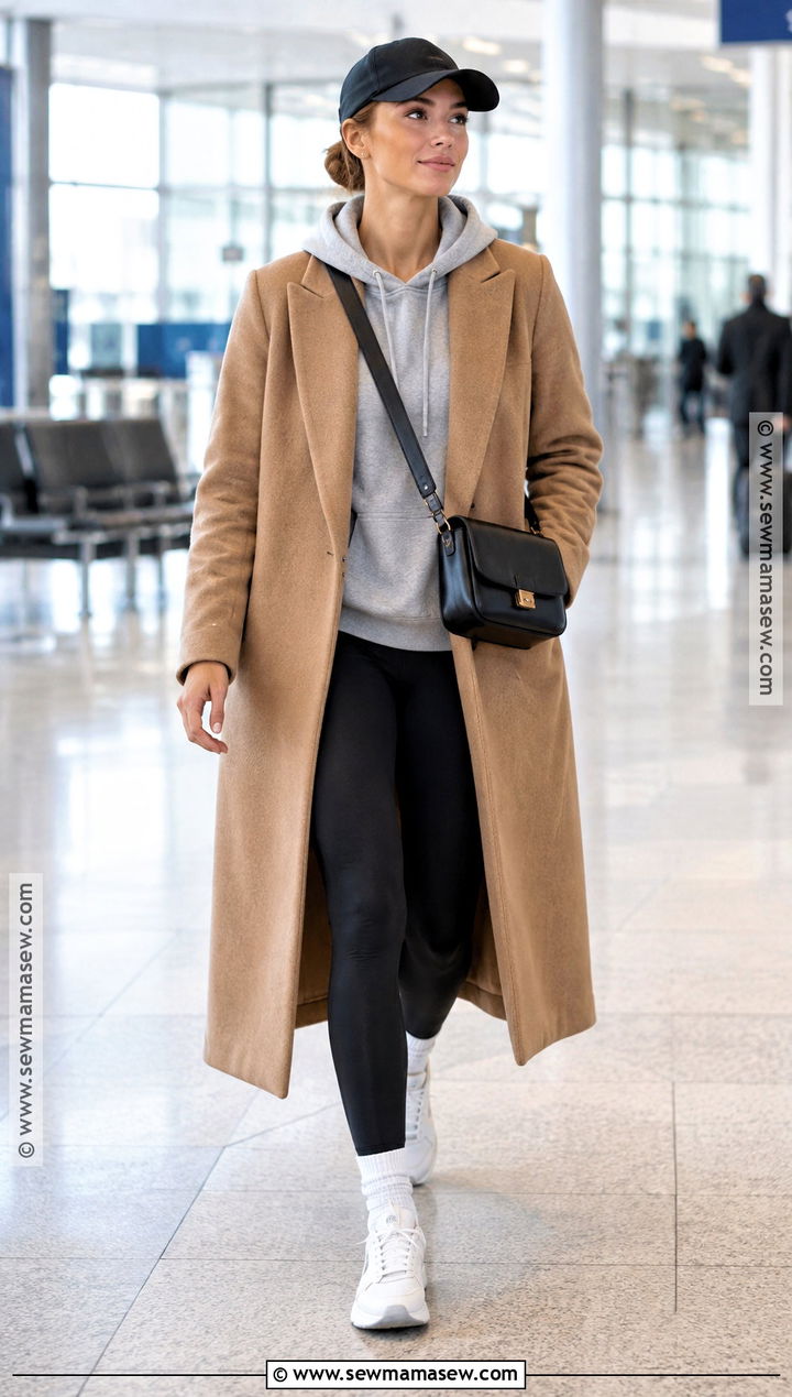 Long Coat With Hoodie And Leggings - 20 fall clean girl outfits