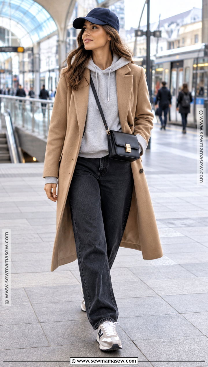 Long Coat and Hoodie Fall Outfit - 25 ootd fall ideas