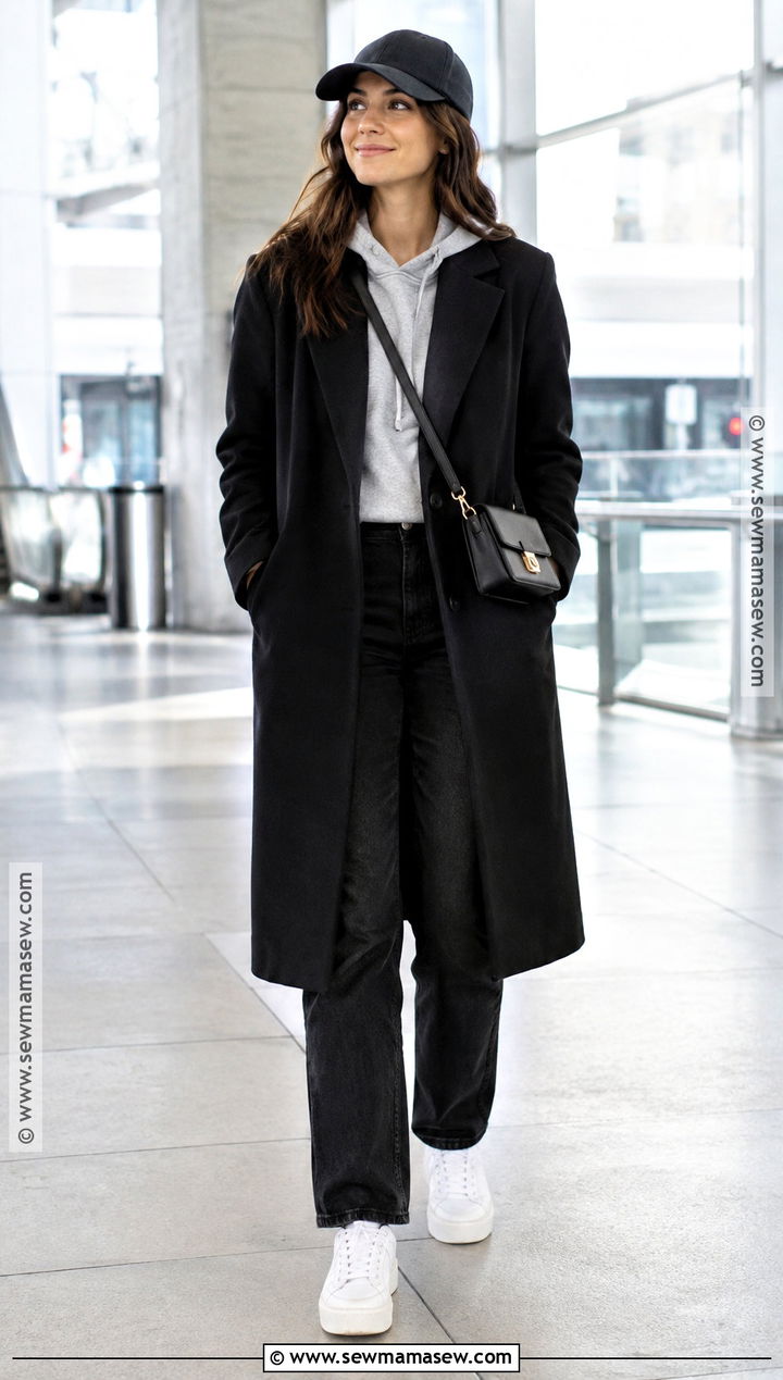 Long Coat and Hoodie NYC Fall Outfit - 20 ny outfits fall
