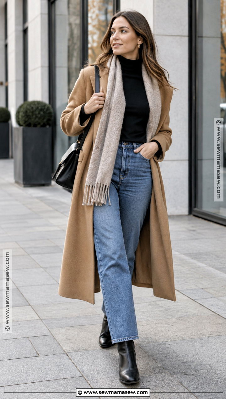 Long Coat and Turtleneck Jeans Fall Outfit - 15 fall looks for women outfit ideas 2026