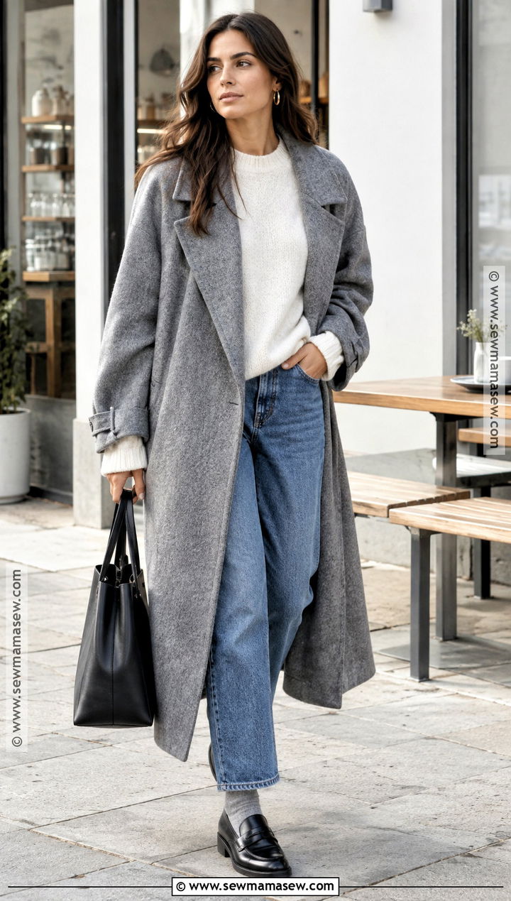 Long Gray Coat Outfit - 15 autumn and winter coats 2026