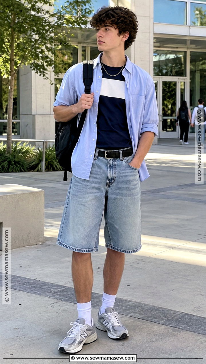 Long Jorts Outfit - 20 Back To School Shorts Ideas