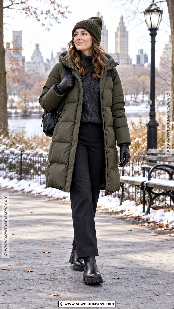 Long Puffer Coat Outfit - 20 coat for fall ideas