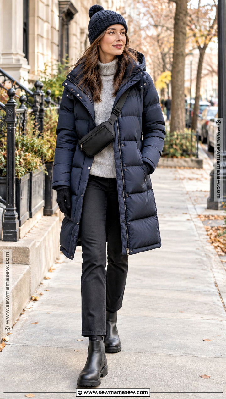 Long Puffer Coat Outfit - 25 fall coats for women