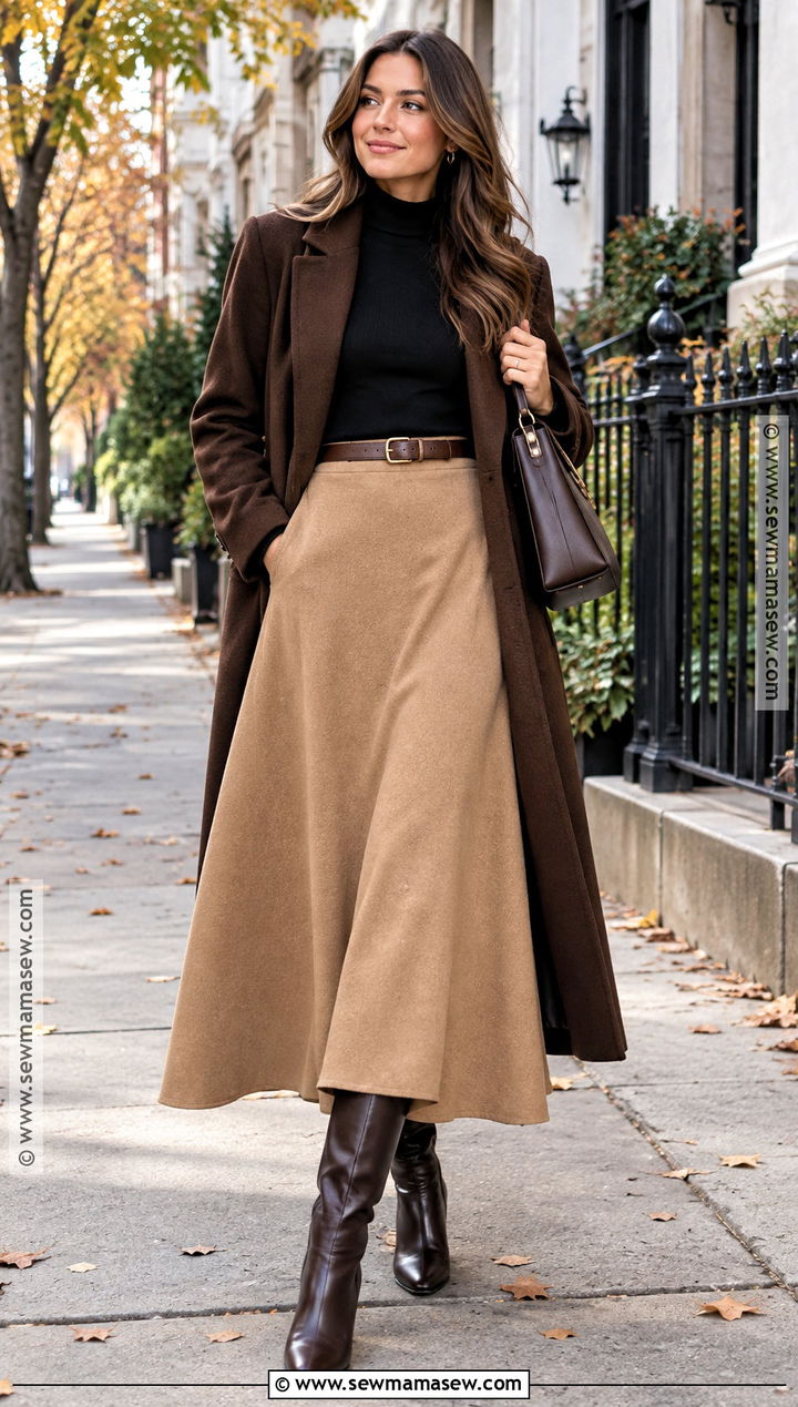 Long Skirt Outfit With Knee High Boots - 25 fall outfits long skirt