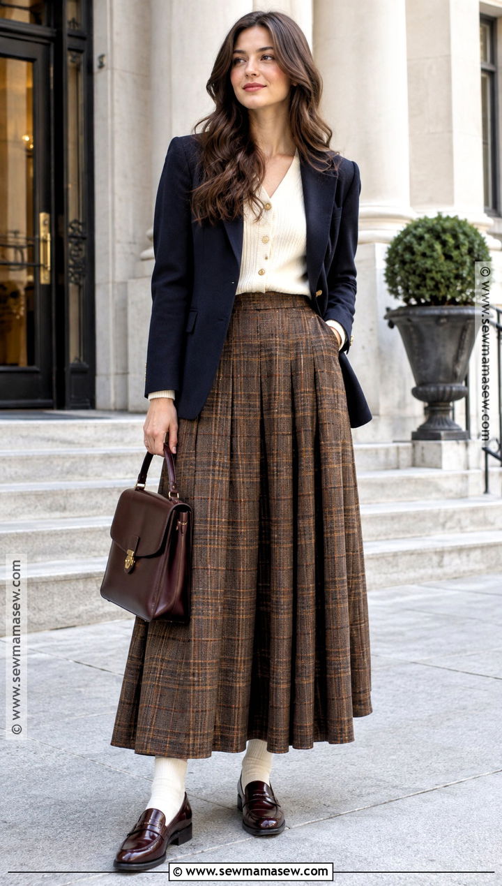 Long Skirt Outfit With Loafers - 25 fall outfits long skirt