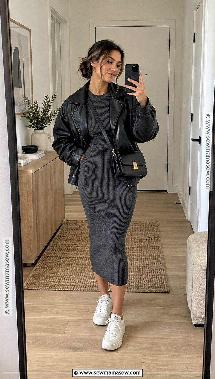 Long Sleeve Bodycon Midi Dress Outfit - 20 long sleeve fall dress ideas