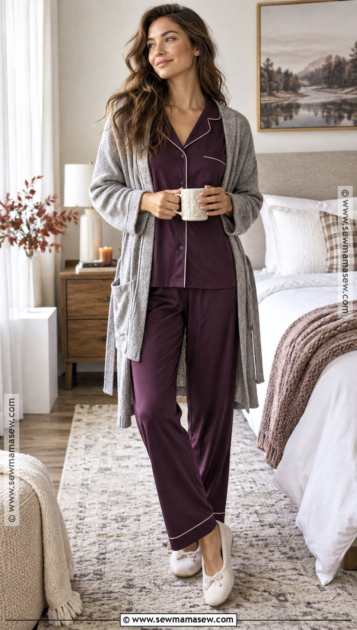 Long Sleeve Modal Fall Pajama Set - 15 Fall Pajamas for Women