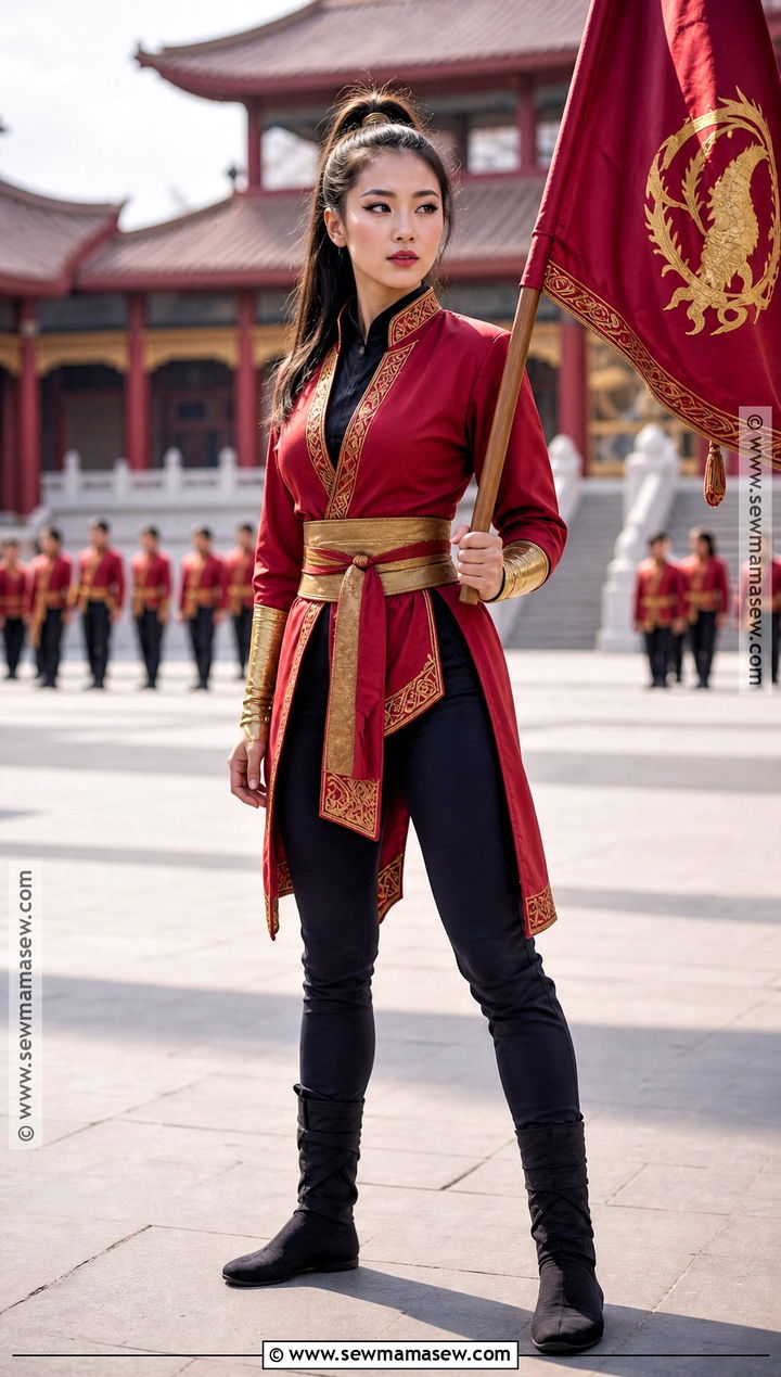 Lonnie Descendants Costume With Red Warrior Jacket - 35 descendants costumes