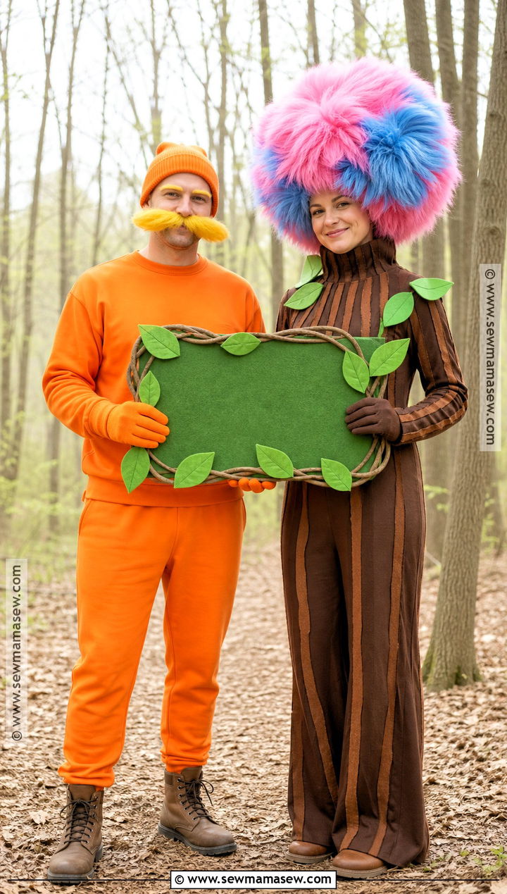 Lorax And Truffula Tree Couple Costume - 50 lorax costume ideas