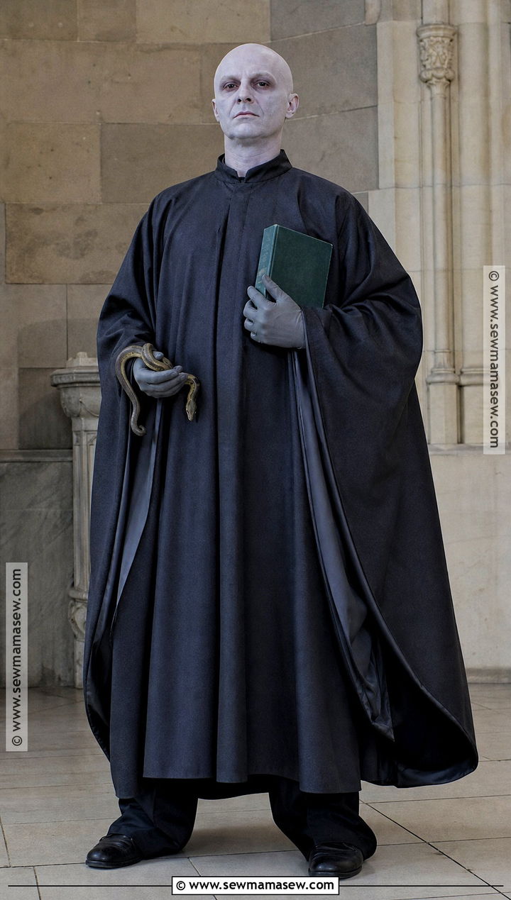 Lord Voldemort Costume With Gray Robe - 30 Villain Costume Ideas