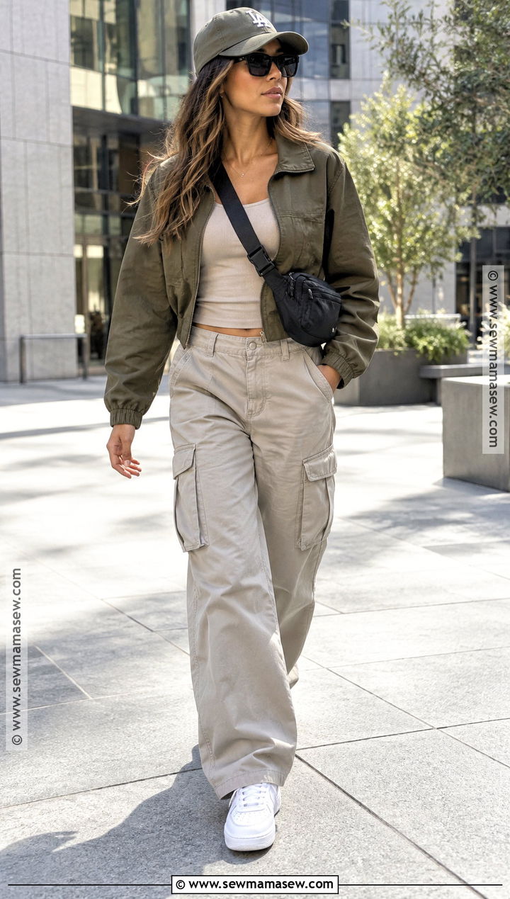 Los Angeles Fall Outfit With Utility Jacket And Cargo Pants - 15 los angeles fall fashion ideas