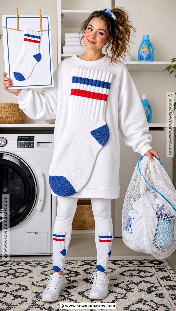 Lost Sock Costume - 35 funny halloween costume ideas